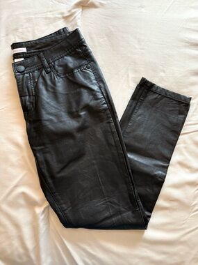 Xhilaration Black Faux Leather Skinny Jeans